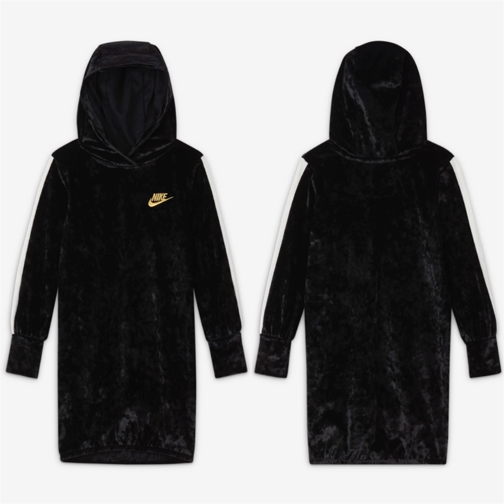 Nike Velour Hoodie Dress 2095 - Picture 2 of 8